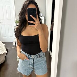 H&M High Waist Vintage Denim Shorts